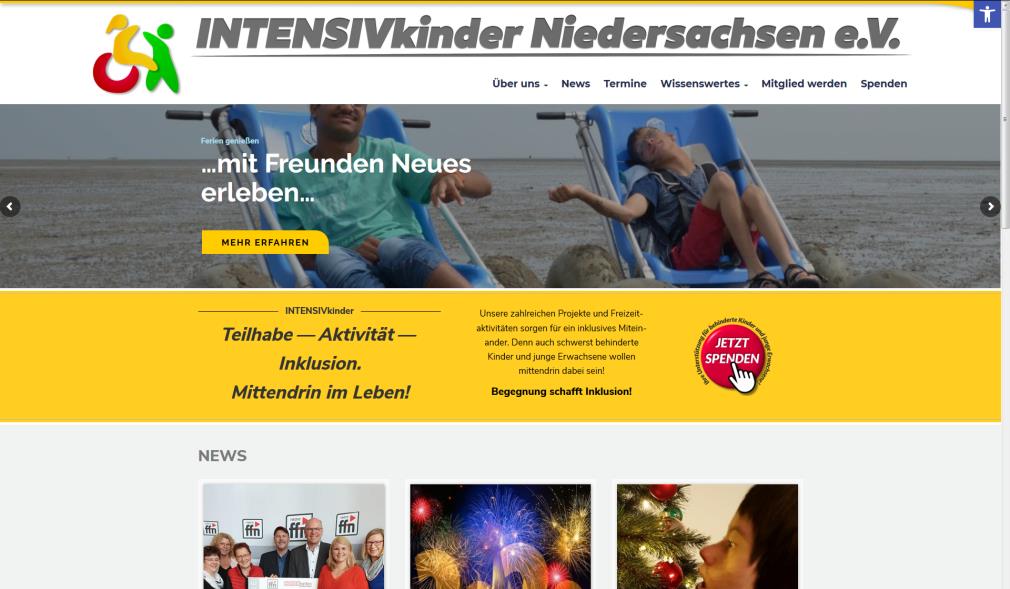 Referenzseite INTENSIVkinder Niedersachsen
                    e.V.